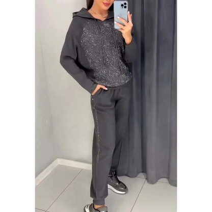 🌸Women's 2-piece set of hooded sweatshirt and cuffed sweatpants🎁