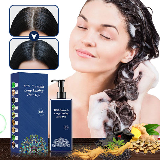 🍀Crema colorante para el cabello a base de plantas: fórmula suave y de larga duración.