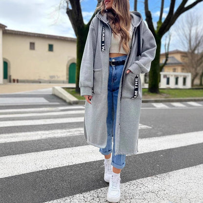 🖤50 % rabatt❄️Lång huvtröja för kvinnor