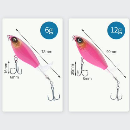 Bionisches Angelköder-Set mit 3 Haken & 360° Propellerblatt