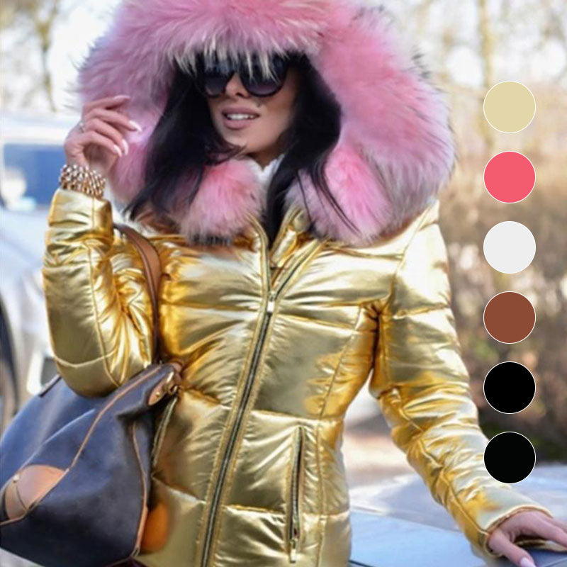 ❄️☃️Offre spéciale hiver-🔥🔥Veste à capuche décontractée et chaude avec grand col en fourrure pour femme