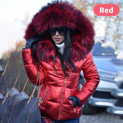 ❄️☃️Offre spéciale hiver-🔥🔥Veste à capuche décontractée et chaude avec grand col en fourrure pour femme
