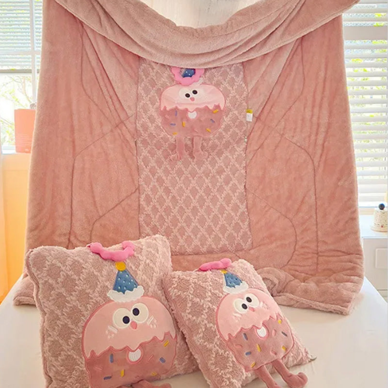 Fumetto 2 in 1 cuscinetto di peluche convertibile