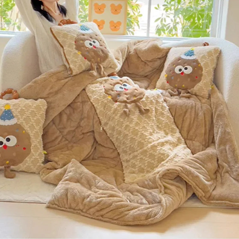 Fumetto 2 in 1 cuscinetto di peluche convertibile