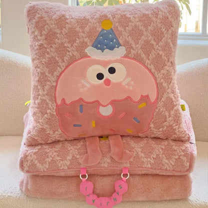 Fumetto 2 in 1 cuscinetto di peluche convertibile