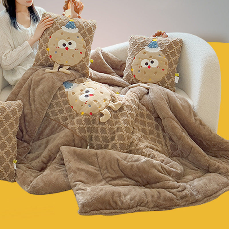 Fumetto 2 in 1 cuscinetto di peluche convertibile