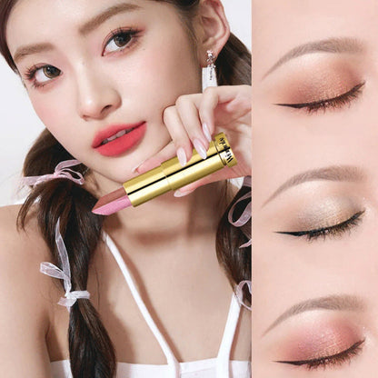 Waterproof two -tone shimmering eyeshadow pen