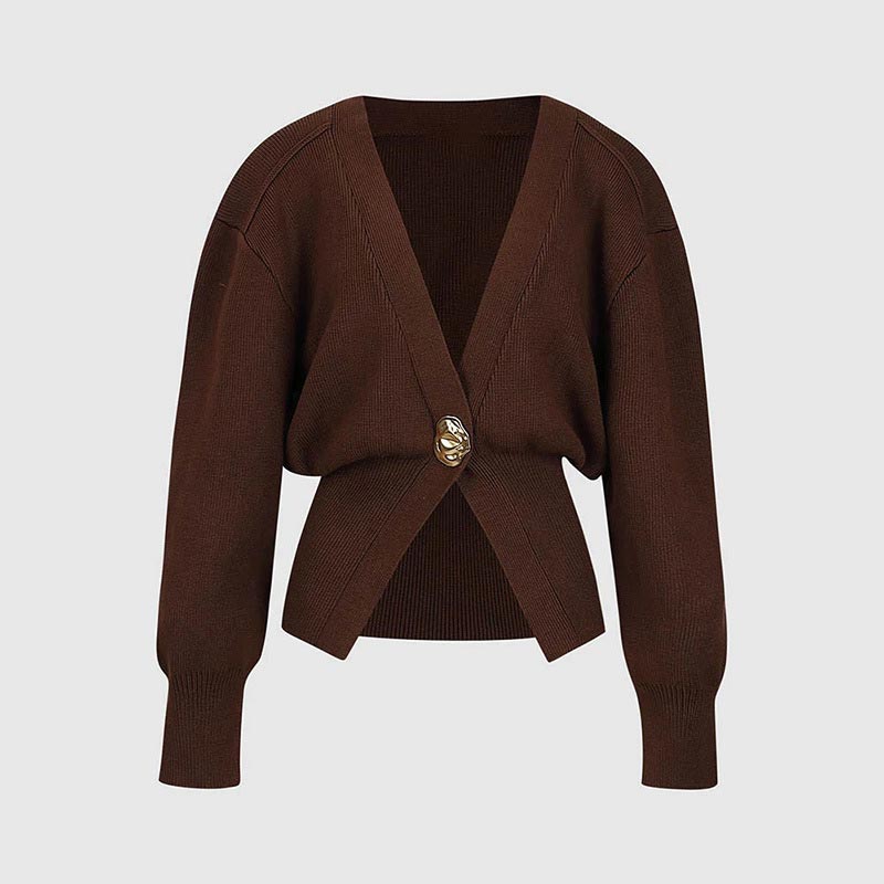 🎅Early Christmas Sale-Elegant One Button Knitted Sweater for Women