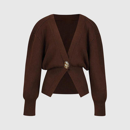 🎅Early Christmas Sale-Elegant One Button Knitted Sweater for Women