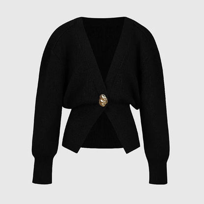 🎅Early Christmas Sale-Elegant One Button Knitted Sweater for Women