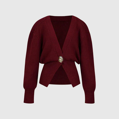 🎅Early Christmas Sale-Elegant One Button Knitted Sweater for Women