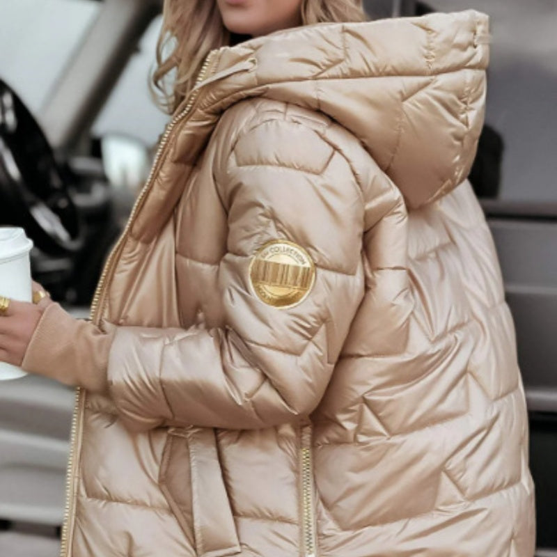 🔥Solange der Vorrat reicht 40 % Rabatt!🎉Damen Winter Warme Kapuzen-Mantel in mittlerer Länge