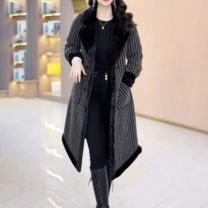 ❄️Winter Specials❄️ Double-breasted women's coat with plush lining💖