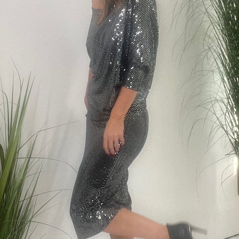 🎅Venta de Navidad✨Vestido de noche de lentejuelas para mujer