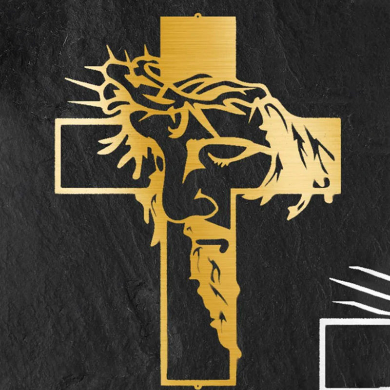 ✝️🕊️Jesus Kreuz Metallschild Christus Wanddekoration