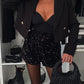 Fashionable, figure-hugging stretch sexy shorts with sequins for women