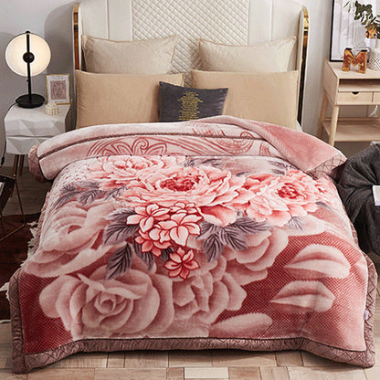 Luxuriöse, bedruckte Kingsize-Decke für das Bett