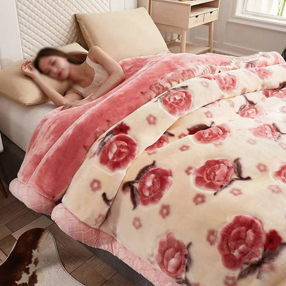 Luxuriöse, bedruckte Kingsize-Decke für das Bett