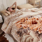Luxuriöse, bedruckte Kingsize-Decke für das Bett
