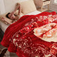 Luxuriöse, bedruckte Kingsize-Decke für das Bett
