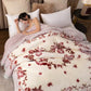 Luxuriöse, bedruckte Kingsize-Decke für das Bett