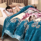 Luxuriöse, bedruckte Kingsize-Decke für das Bett