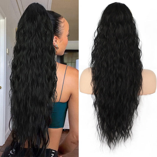 💕LETZTER TAG DER AKTION - 50 % RABATT💕Lockige, gewellte Frizz-Haarverlängerung mit Pferdeschwanz