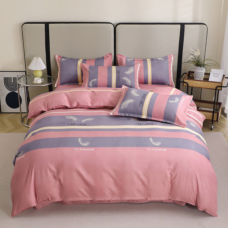 Ensembles de linge de lit confortable imprimées en 4 pièces