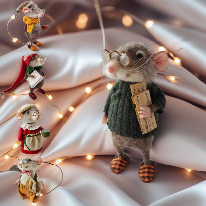 🎅Christmas sale 49% discount🎄Cute needle felt mouse for decoration