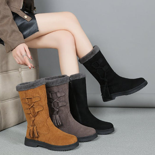 Winterschlussverkauf 🛍️✨ Warme Damenstiefel mit seitlichem Reißverschluss