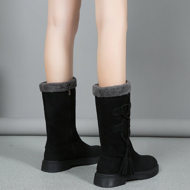 Winterschlussverkauf 🛍️✨ Warme Damenstiefel mit seitlichem Reißverschluss