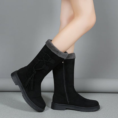 Winterschlussverkauf 🛍️✨ Warme Damenstiefel mit seitlichem Reißverschluss