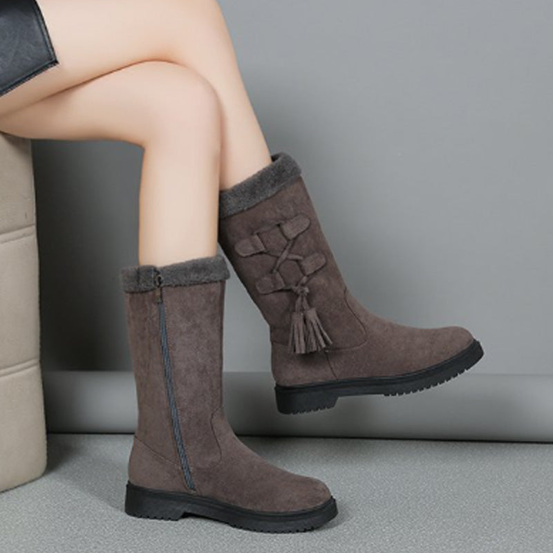 Winterschlussverkauf 🛍️✨ Warme Damenstiefel mit seitlichem Reißverschluss
