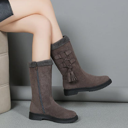 Winterschlussverkauf 🛍️✨ Warme Damenstiefel mit seitlichem Reißverschluss