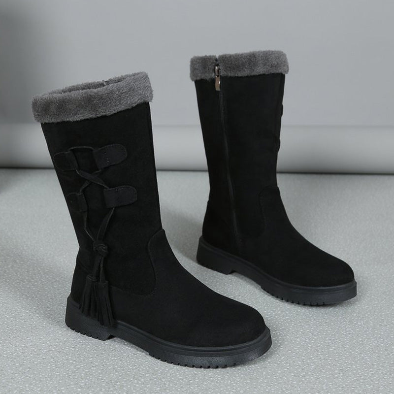 Winterschlussverkauf 🛍️✨ Warme Damenstiefel mit seitlichem Reißverschluss