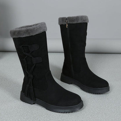Winterschlussverkauf 🛍️✨ Warme Damenstiefel mit seitlichem Reißverschluss