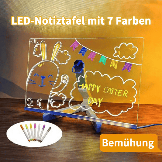 🎄Weihnachtsaktion  🎁Kreatives wiederbeschreibbares Acryl-LED-Nachrichtenschild(kommt mit 7 Stiften)
