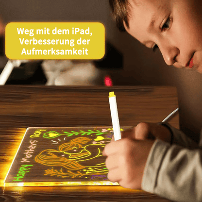 🎄Weihnachtsaktion  🎁Kreatives wiederbeschreibbares Acryl-LED-Nachrichtenschild(kommt mit 7 Stiften)