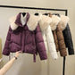 ❄️Winter Specials❄️ Warme Damen-Kurzjacke mit Puffy Collar und durchgehendem Reißverschluss