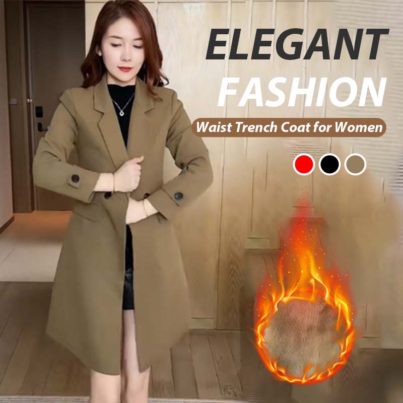 Damesmode slanke trench jas