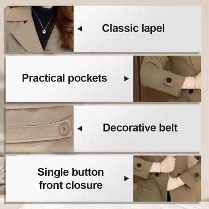 Damesmode slanke trench jas