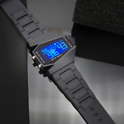 💥⌚Kreativ og lysende LED-klokke formet som et fly🔥