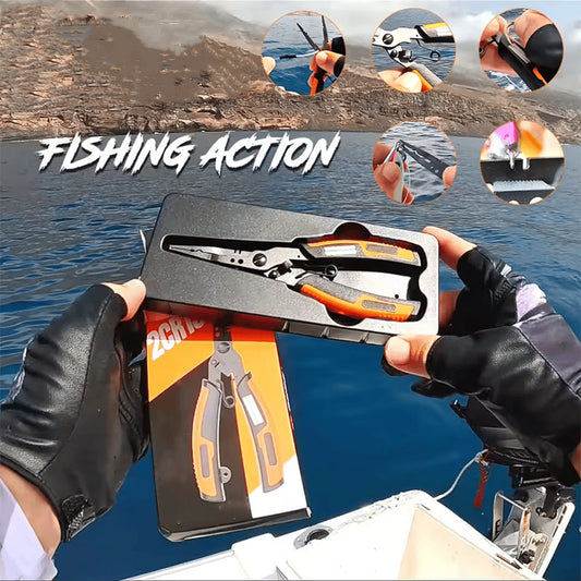 Multifunctional fishing pliers made of stainless steel