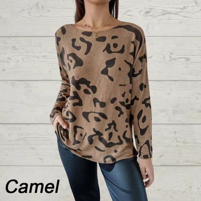 T-shirt a maniche lunghe con motivi di animali italiani per le donne