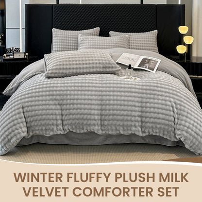🛏️ 50% RABATT BLACK FRIDAY! ✨ Winter Bettwäsche Set aus Milchvelours - Ultrawarmes Flauschdesign mit Moderner Stickerei für Gemütliche Betten ❄️🌟