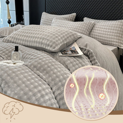 🛏️ 50% RABATT BLACK FRIDAY! ✨ Winter Bettwäsche Set aus Milchvelours - Ultrawarmes Flauschdesign mit Moderner Stickerei für Gemütliche Betten ❄️🌟