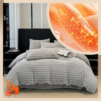 🛏️ 50% RABATT BLACK FRIDAY! ✨ Winter Bettwäsche Set aus Milchvelours - Ultrawarmes Flauschdesign mit Moderner Stickerei für Gemütliche Betten ❄️🌟