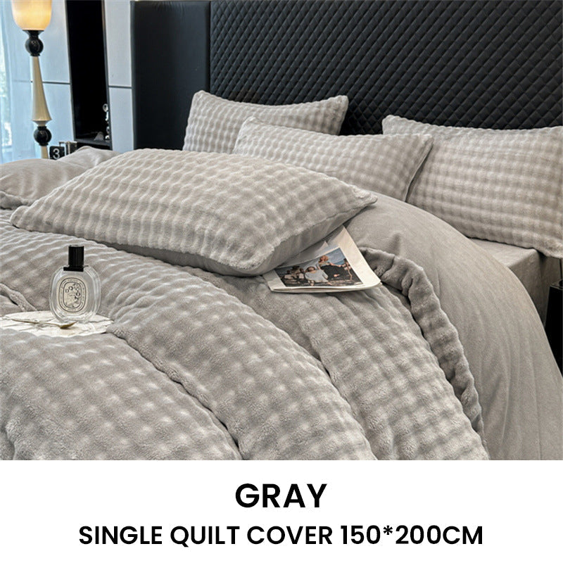 🛏️ 50% RABATT BLACK FRIDAY! ✨ Winter Bettwäsche Set aus Milchvelours - Ultrawarmes Flauschdesign mit Moderner Stickerei für Gemütliche Betten ❄️🌟