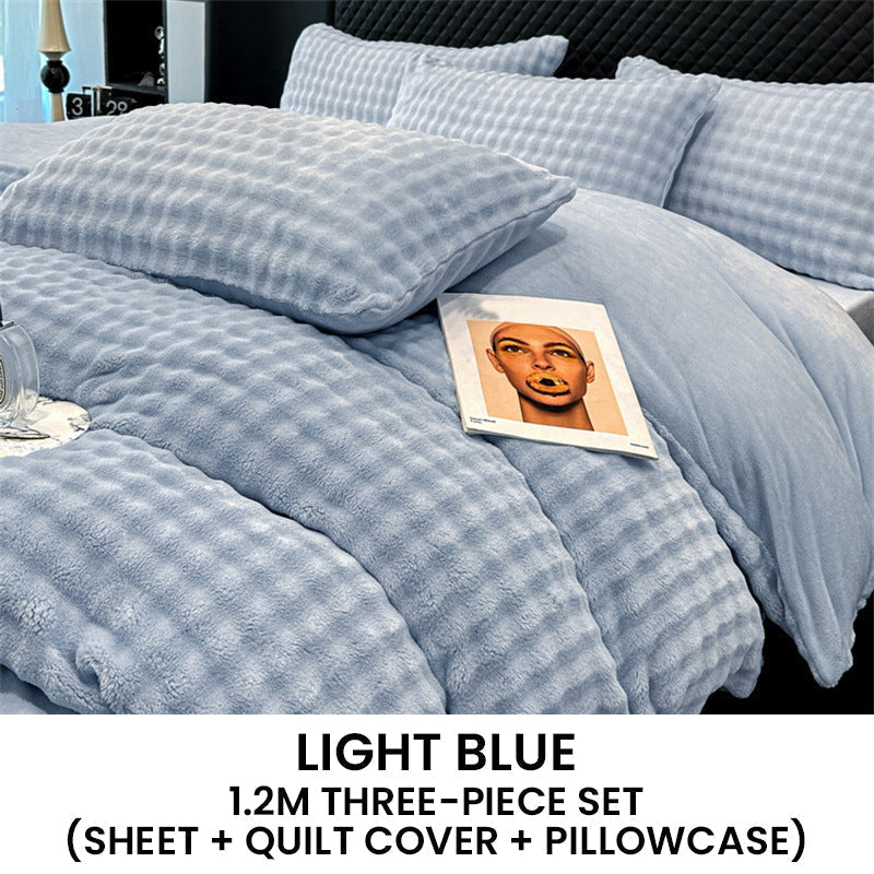 🛏️ 50% RABATT BLACK FRIDAY! ✨ Winter Bettwäsche Set aus Milchvelours - Ultrawarmes Flauschdesign mit Moderner Stickerei für Gemütliche Betten ❄️🌟