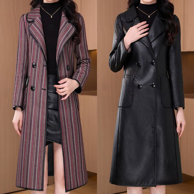 Elegant, turnable coat for women